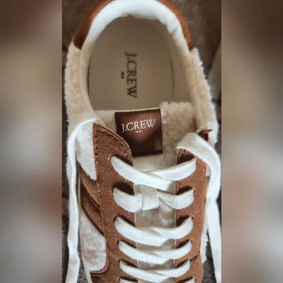 J.Crew Factory Striped Sherpa Road Trip Sneakers, 9.5 - Picture 5 of 9